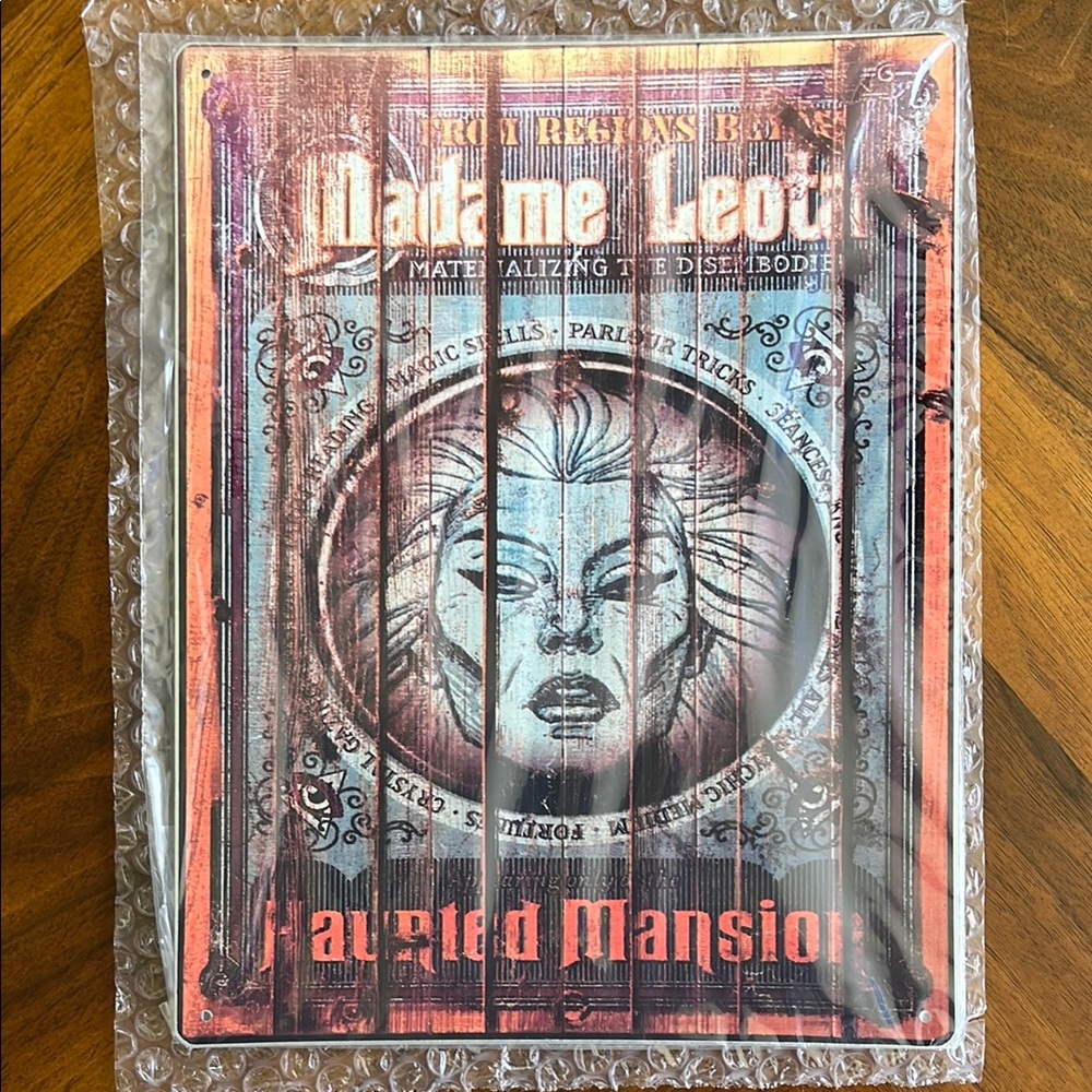 Haunted Mansion Madame Leota Metal Sign!